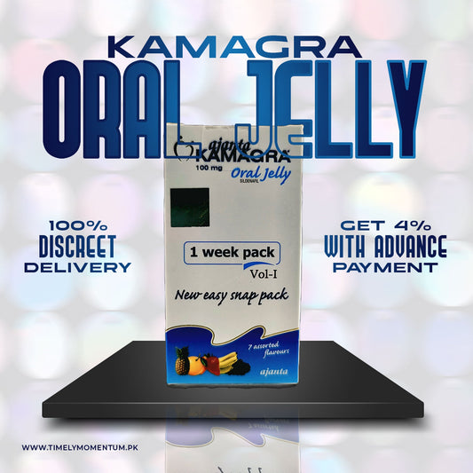 Buy Kam@gra Oral Flavored Jelly in Pakistan | Original Kamagra Jelly 100mg | 7 Sachets