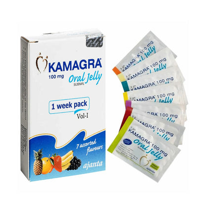 Buy Kam@gra Oral Flavored Jelly in Pakistan | Original Kamagra Jelly 100mg | 7 Sachets