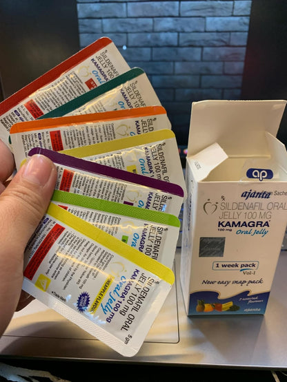 Buy Kam@gra Oral Flavored Jelly in Pakistan | Original Kamagra Jelly 100mg | 7 Sachets